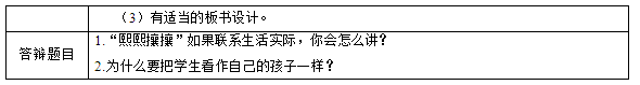 2018上半年小學(xué)語(yǔ)文教師資格證面試真題及答案：草蟲(chóng)的村落考題回顧1