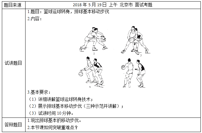 2018上半年高中體育教師資格證面試真題（第一批）考題回顧3