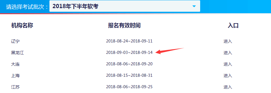 黑龍江軟考報名時間